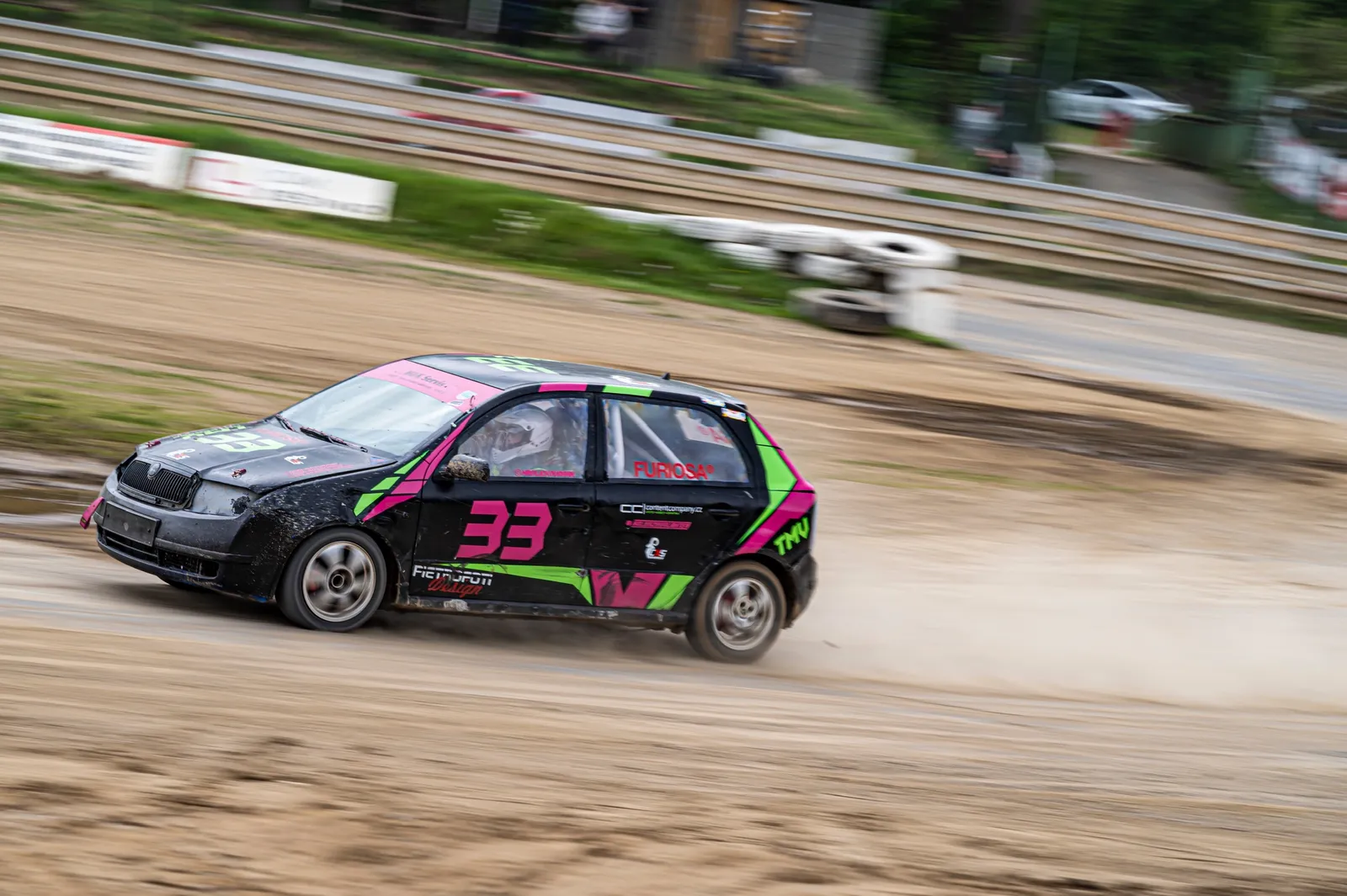 Fabia TMV Autocross v plné rychlosti na trati
